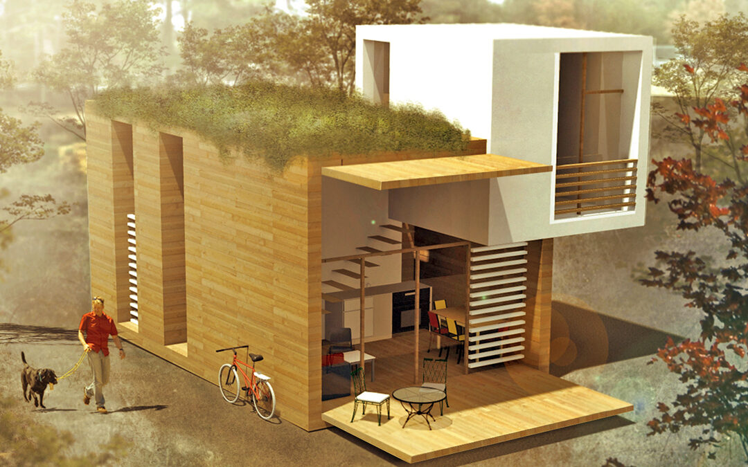Single-family 45㎡ house architectural and energy design